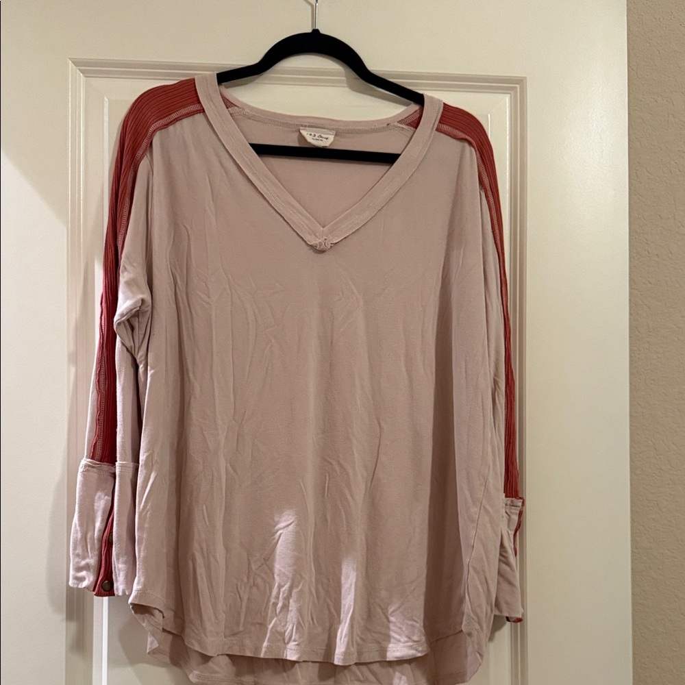 1.4.3. Story by Line Up Blush and Scarlet Long Sleeve Tee